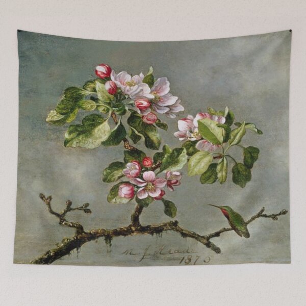 Aperçu de l'œuvre Fleurs de pommier et colibri créée et vendue par SharonTheFirst.