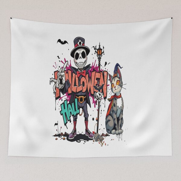 Item preview, halloween cat horror art graffiti  designed and sold by atomsama.