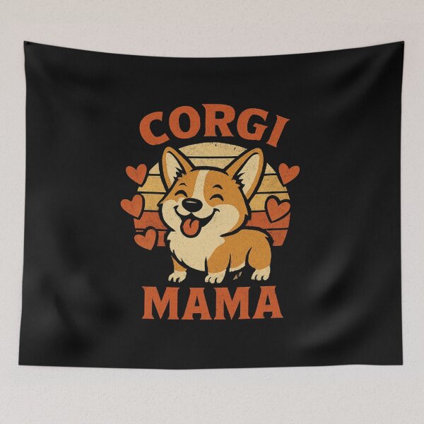 Item preview, Corgi Mama Retro Vintage Style – Cute Dog Lover Gift designed and sold by TheRamesCo.
