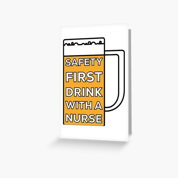 Safety First Drink With A Nurse Funny Sayings Water Bottle by Quote Girl