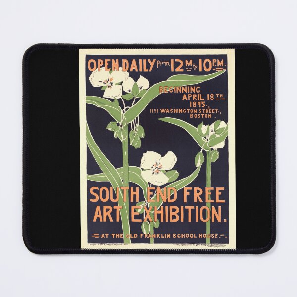 Item preview, Art Nouveau Poster | South End Free Art Exhibition | Old Franklin School House | 1895 Boston Art Show | Vintage Style Print designed and sold by artofuniverse.