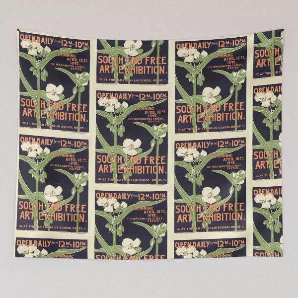 Item preview, Art Nouveau Poster | South End Free Art Exhibition | Old Franklin School House | 1895 Boston Art Show | Vintage Style Print designed and sold by artofuniverse.