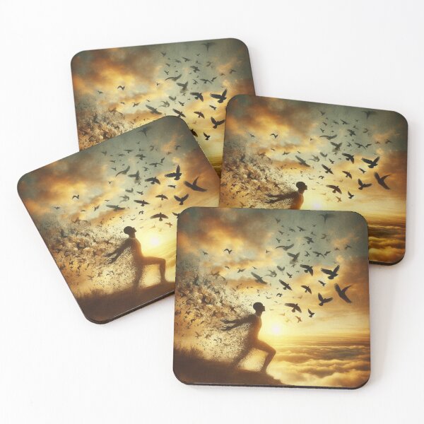 Item preview, "Rise of the soul art- Breaking free into Freedom and Light designed and sold by ArtisticAuraCreation.