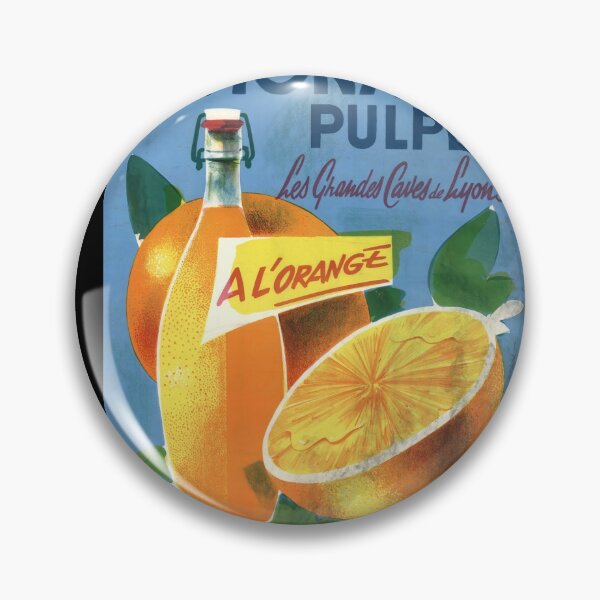 Item preview, Vintage Limonade Pulpee Poster | Orange Lemonade Art Print | Les Grandes Caves de Lyon | Art Deco Beverage Advertising designed and sold by artofuniverse.