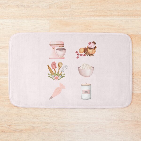 Item preview, Pink Baking Kitchen Set – Whimsical Pastel Mixer and Dessert Art designed and sold by SkyTastic.