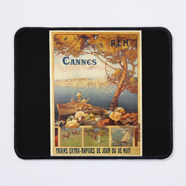 Item preview, Vintage Cannes Travel Poster | Art Nouveau Style | French Riviera Seascape | Early 20th Century Railway Promo & Decor designed and sold by artofuniverse.