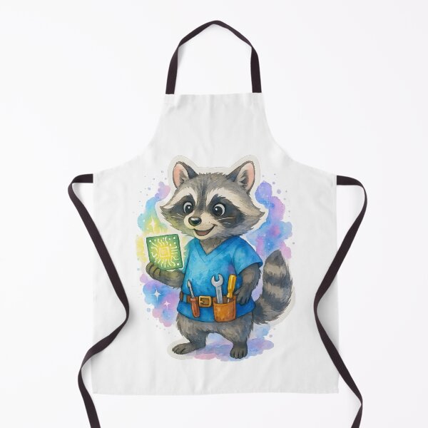 Item preview, Fixer Raccoon Biomedical Tech Sticker | Funny Hospital Engineer Art designed and sold by ClinicalHubs.
