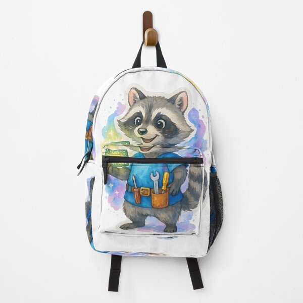 Item preview, Fixer Raccoon Biomedical Tech Sticker | Funny Hospital Engineer Art designed and sold by ClinicalHubs.