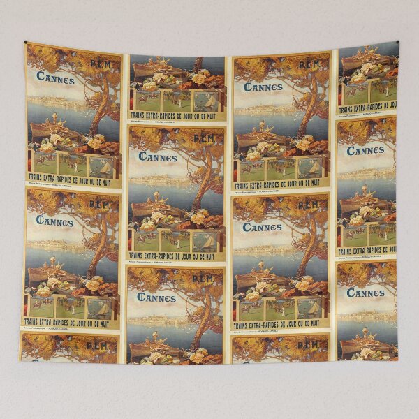 Item preview, Vintage Cannes Travel Poster | Art Nouveau Style | French Riviera Seascape | Early 20th Century Railway Promo & Decor designed and sold by artofuniverse.