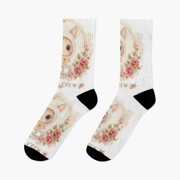 Item preview,  Cute "Cut Crew" Cat Logo - Whimsical Watercolor Kitten & Flowers for Kids & Baby designed and sold by BlissxPals.