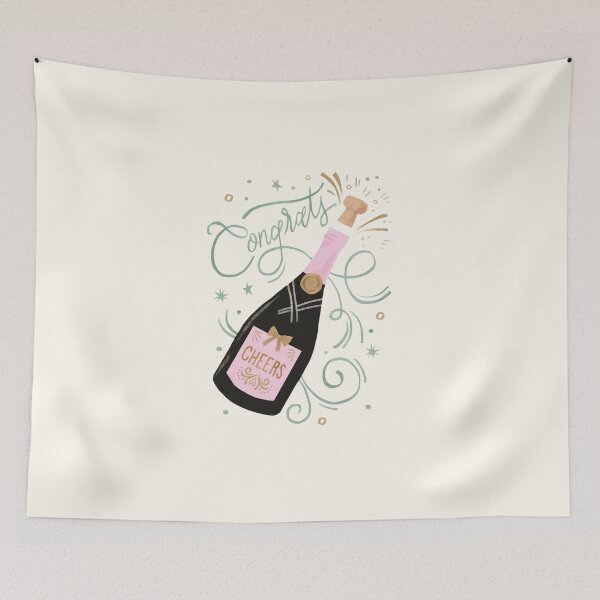 Item preview, Cheers Champagne Greeting Illustration designed and sold by Oniyasha.