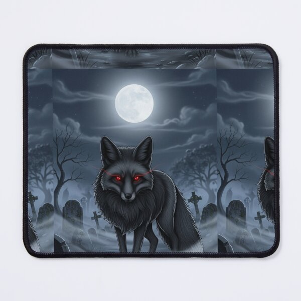 Item preview, Crimson-Eyed Nocturne Fox designed and sold by FoxVibes.