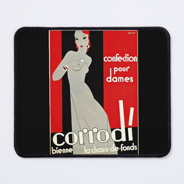 Item preview, Vintage Art Deco Poster | Corrodi Women's Fashion | Swiss Elegance | 1920s & 1930s Style | Bienne La Chaux-de-Fonds designed and sold by artofuniverse.