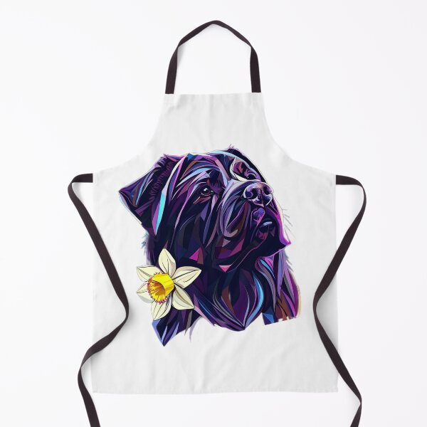 Item preview, Geometric Dogo with Narcissus Flower | Dark Purple and Blue Polygonal Dog Art designed and sold by Naturalite19.