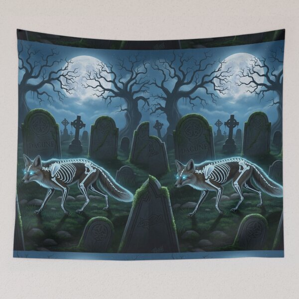 Item preview, Moonlit Crypt Fox Spirit designed and sold by FoxVibes.
