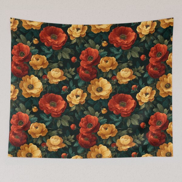 Item preview, Colorful Vibrant Ranunculus Florals For Sunny Interiors designed and sold by RoyalStarsPatts.