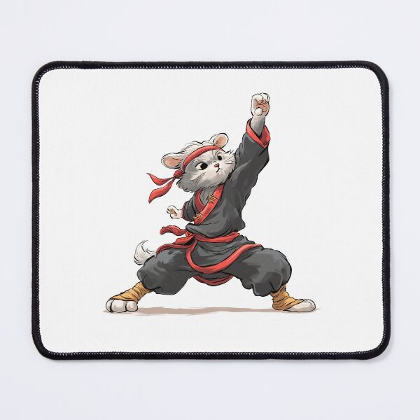 Item preview, Karate Cat – Fierce Feline Fighter Illustration designed and sold by DTDSEverything.