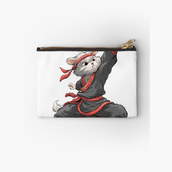 Item preview, Karate Cat – Fierce Feline Fighter Illustration designed and sold by DTDSEverything.
