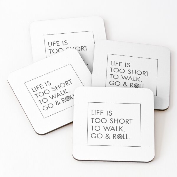 Item preview, Life Is Too Short To Walk — White | Go and Roll | Funny Inline Skate Art designed and sold by WhiteRai.