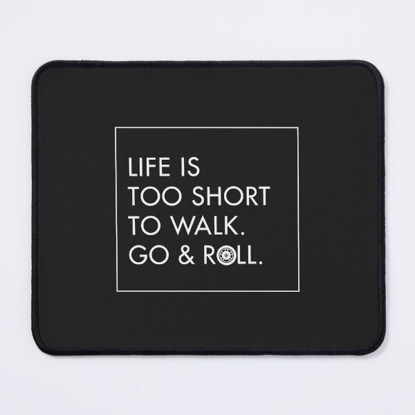 Item preview, Life Is Too Short To Walk — Black | Go and Roll | Funny Inline Skate Enamel designed and sold by WhiteRai.
