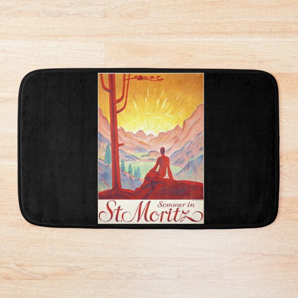 Item preview, Vintage Travel Poster | Sommer in St. Moritz | Swiss Alps Art | Vibrant Fauvist Palette | Elegant & Sophisticated Design designed and sold by artofuniverse.