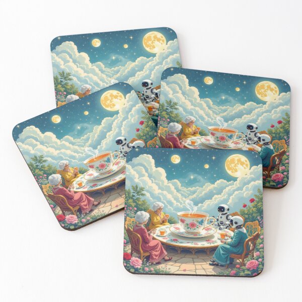 Item preview, Tea & Tenderness – Grandmothers, Robots & floral dreams under the moonlight sky designed and sold by FotoworldEdel.
