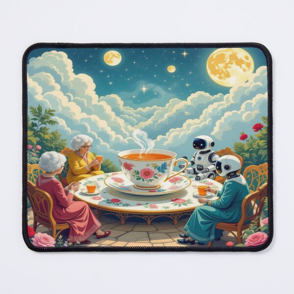 Item preview, Tea & Tenderness – Grandmothers, Robots & floral dreams under the moonlight sky designed and sold by FotoworldEdel.