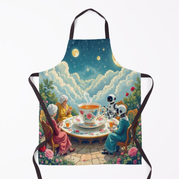 Item preview, Tea & Tenderness – Grandmothers, Robots & floral dreams under the moonlight sky designed and sold by FotoworldEdel.