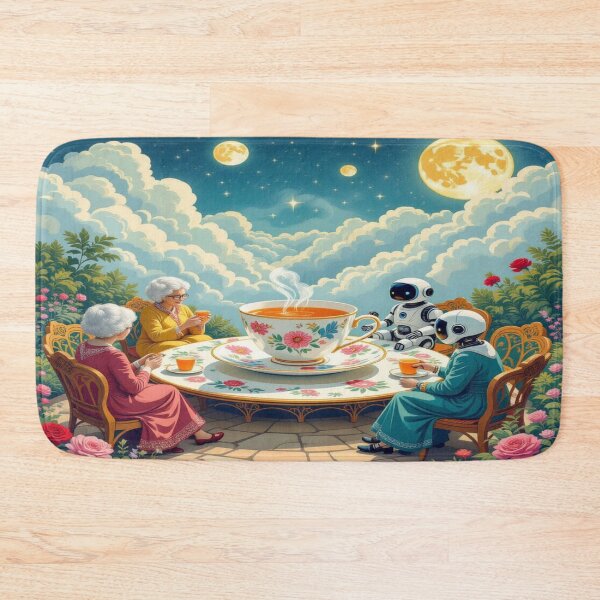 Item preview, Tea & Tenderness – Grandmothers, Robots & floral dreams under the moonlight sky designed and sold by FotoworldEdel.