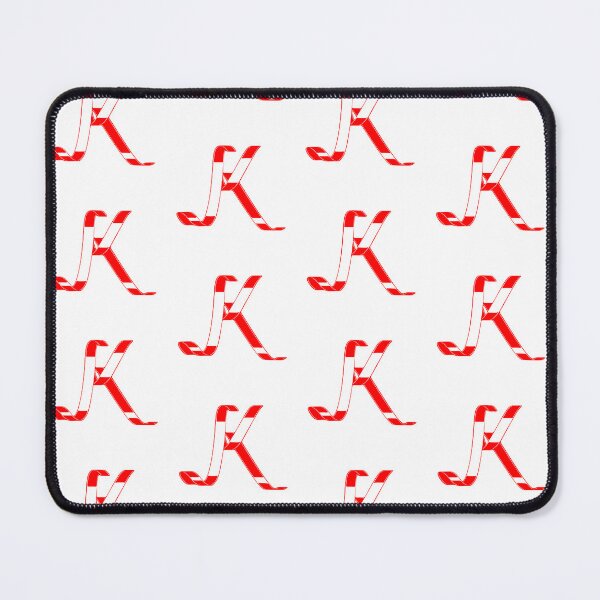 Item preview, Letter K – Retro Red Ribbon Monogram Calligraphy designed and sold by uncoXab.