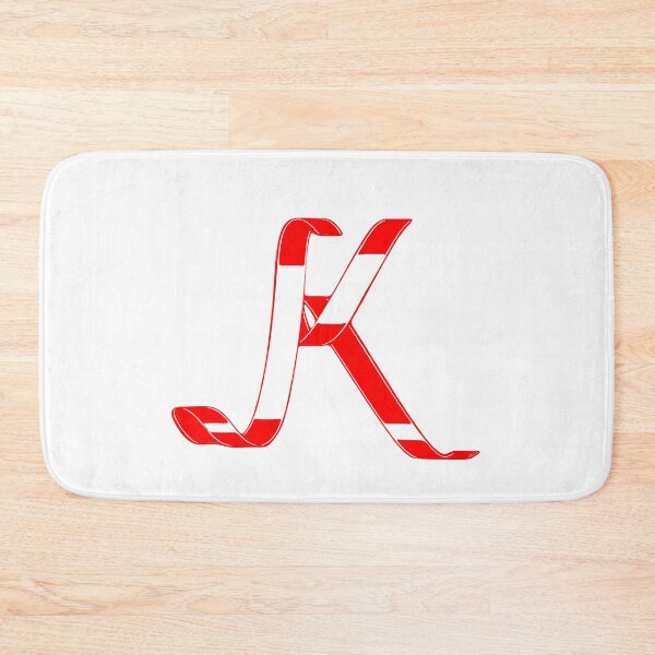 Item preview, Letter K – Retro Red Ribbon Monogram Calligraphy designed and sold by uncoXab.