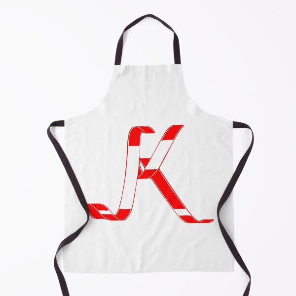 Item preview, Letter K – Retro Red Ribbon Monogram Calligraphy designed and sold by uncoXab.