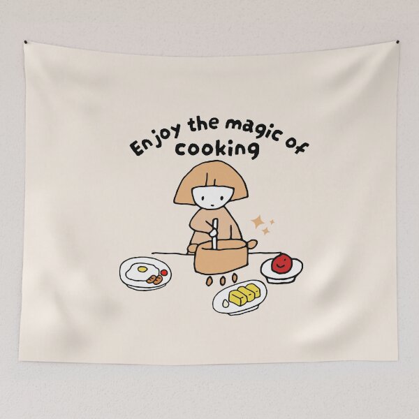 Item preview, Enjoy the Magic of Cooking – Cute Wholesome Kitchen Art Design designed and sold by TheBeeKindSpace.