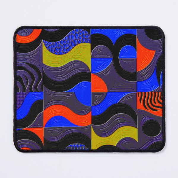 Item preview, 4 part dark fluorescence oil abstract geometric colorful design designed and sold by SmashingDeals.