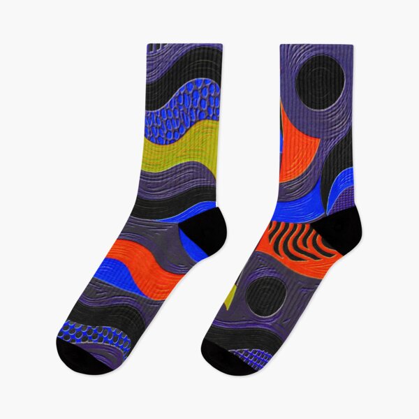 Item preview, 4 part dark fluorescence oil abstract geometric colorful design designed and sold by SmashingDeals.