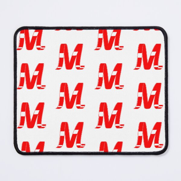 Item preview, Letter M – Retro Red Ribbon Monogram Calligraphy designed and sold by uncoXab.
