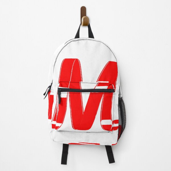 Item preview, Letter M – Retro Red Ribbon Monogram Calligraphy designed and sold by uncoXab.