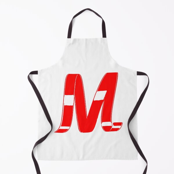 Item preview, Letter M – Retro Red Ribbon Monogram Calligraphy designed and sold by uncoXab.