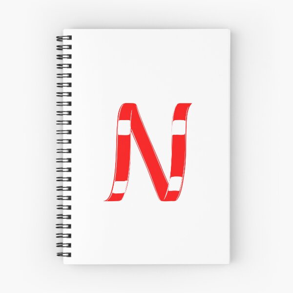Item preview, Letter N – Retro Red Ribbon Monogram Calligraphy designed and sold by uncoXab.