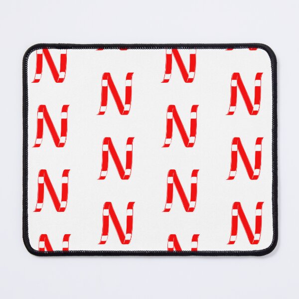 Item preview, Letter N – Retro Red Ribbon Monogram Calligraphy designed and sold by uncoXab.