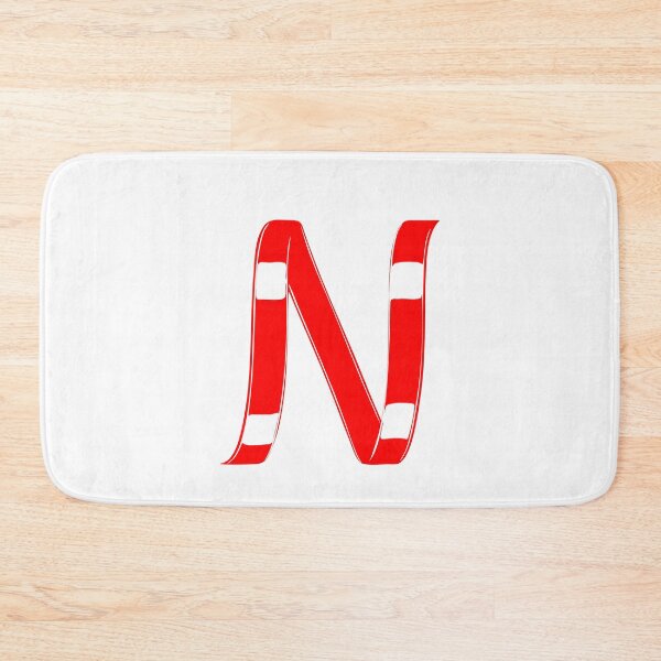 Item preview, Letter N – Retro Red Ribbon Monogram Calligraphy designed and sold by uncoXab.