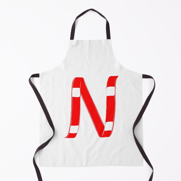 Item preview, Letter N – Retro Red Ribbon Monogram Calligraphy designed and sold by uncoXab.