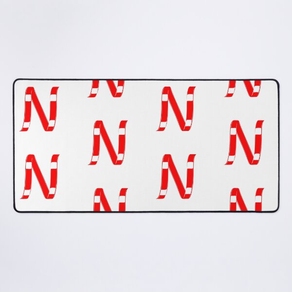 Item preview, Letter N – Retro Red Ribbon Monogram Calligraphy designed and sold by uncoXab.