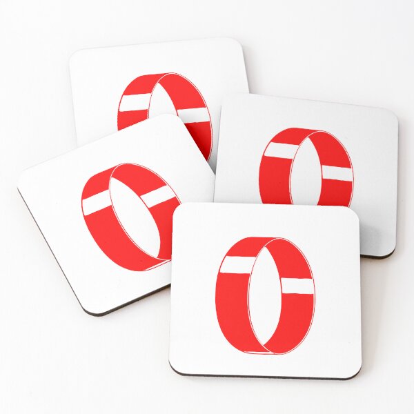 Item preview, Letter O – Retro Red Ribbon Monogram Calligraphy designed and sold by uncoXab.