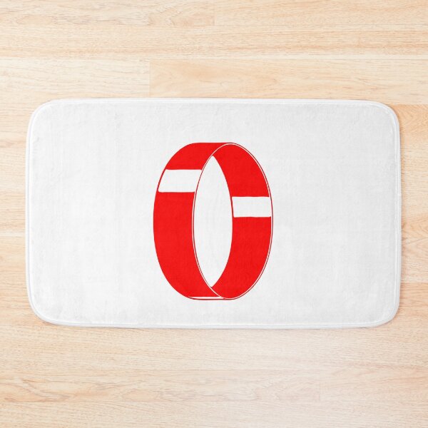 Item preview, Letter O – Retro Red Ribbon Monogram Calligraphy designed and sold by uncoXab.