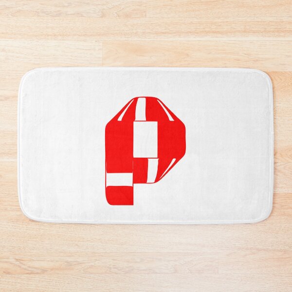 Item preview, Letter P – Retro Red Ribbon Monogram Calligraphy designed and sold by uncoXab.