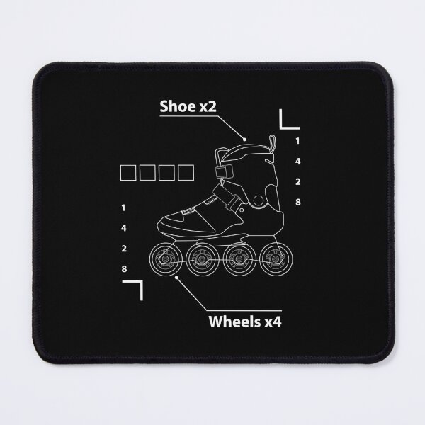 Item preview, Shoe x2 Wheels x4 — Inline Skate Infographic | Blader Education Design designed and sold by WhiteRai.