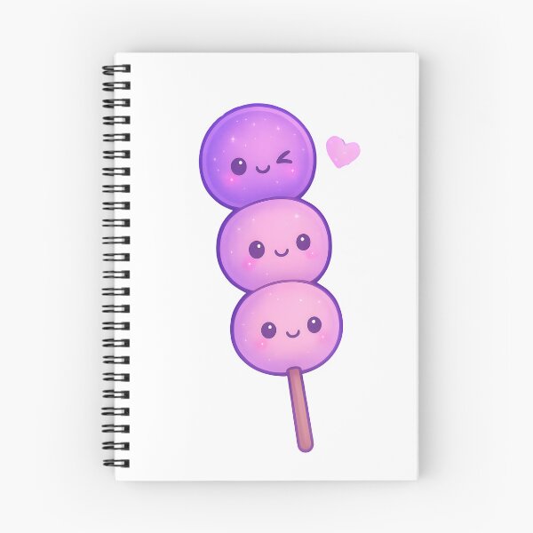Item preview, Kawaii Glitter Dango on a Stick – Pink Smiley Dango with Heart  designed and sold by OsasChild.