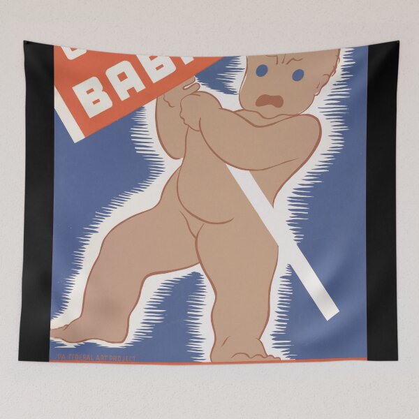 Item preview, Vintage WPA Art Poster | Unfair to Babies Protest | 1930s New Deal Public Health & Welfare | Retro Child Care Print designed and sold by artofuniverse.