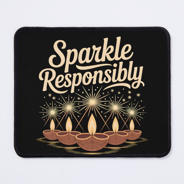 Item preview, Sparkle Responsibly – Diwali Safety Design designed and sold by Jollys-ArtShop.